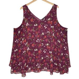 Lane Bryant Swing Sleeveless Double-Layer Shell